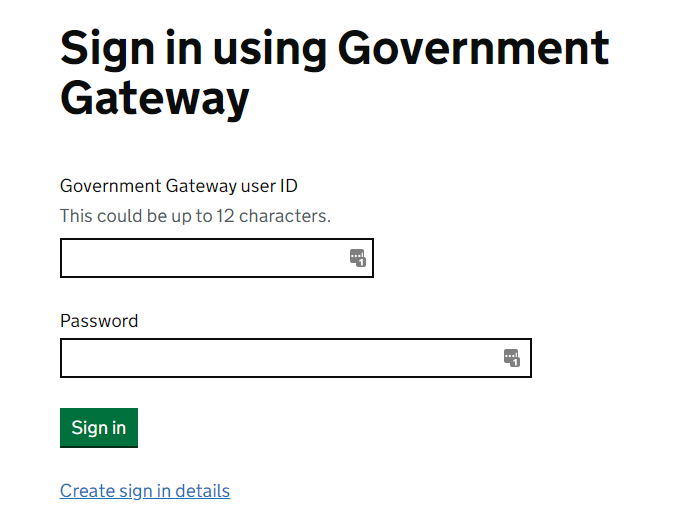 Government Gateway Login